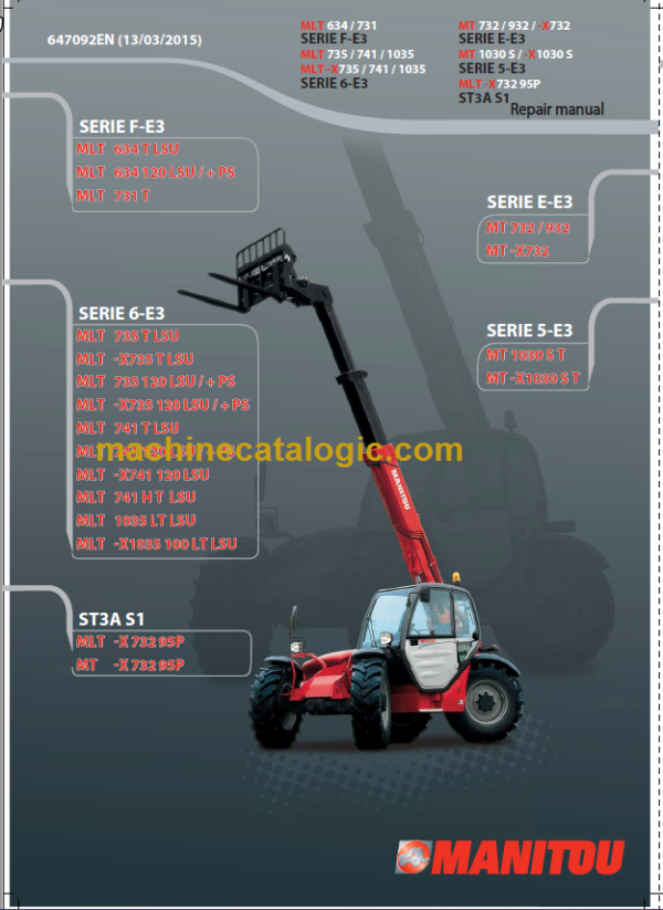 Manitou MLT-X732 95P ST3A S1 Repair manual