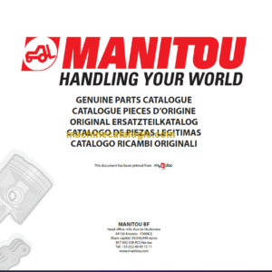 Manitou MLT 627 Turbo Compact Serie B-E2 PARTS CATALOGUE