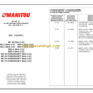 MANITOU M30-2 S3-E2 PARTS CATALOGUE