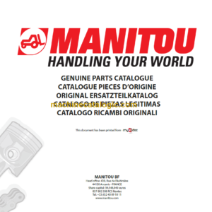 MANITOU ME 315 48V S1 PARTS CATALOGUE 2019