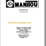 MANITOU T802TC-D PARTS MANUAL SERIES F