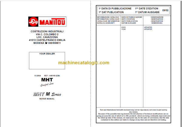 MHT 7140 M Series REPAIR MANUAL