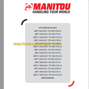 Manitou MRT-X 1840 EASY 75P 360 ST3A S2 REPAIR MANUAL