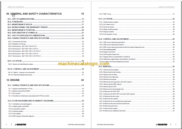 Manitou MLT 730 ST5 Service Manual