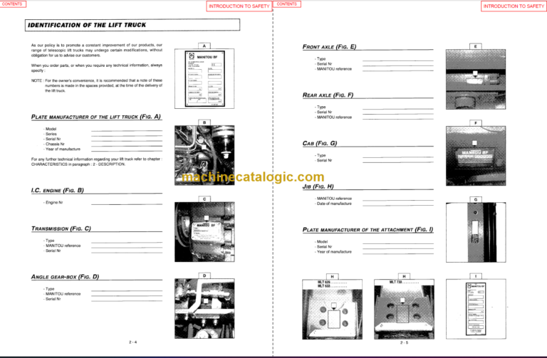 Manitou MLT 629 Series 1 Operator's Manual