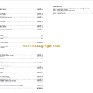 MANITOU ME 315 48V S1 PARTS CATALOGUE 2019