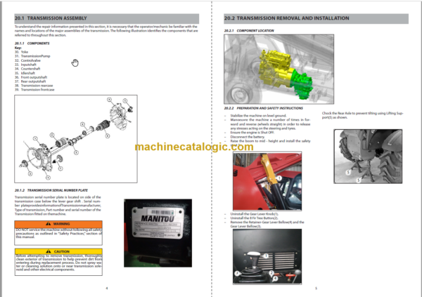 Manitou MXT 1740 Perkins engine Repair Manual