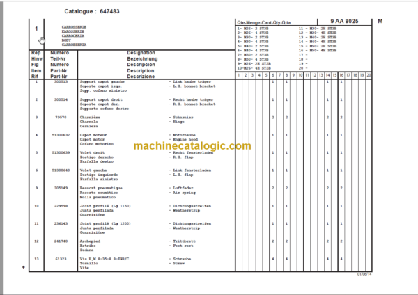 MANITOU M 30-4 + H ST3B PARTS CATALOGUE