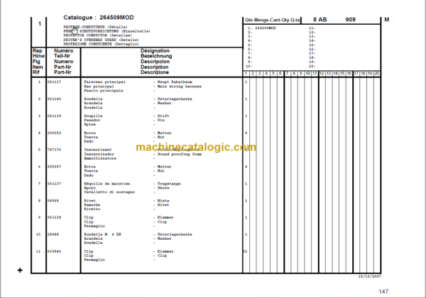 MANITOU MSI30 D S2-E3 PARTS MANUAL