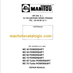 MANITOU MC 50 POWERSHIFT REPAIR MANUAL