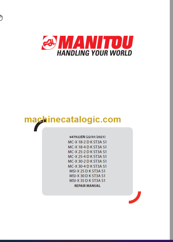 MANITOU MC-X 18-4 D K ST3A S1 REPAIR MANUAL