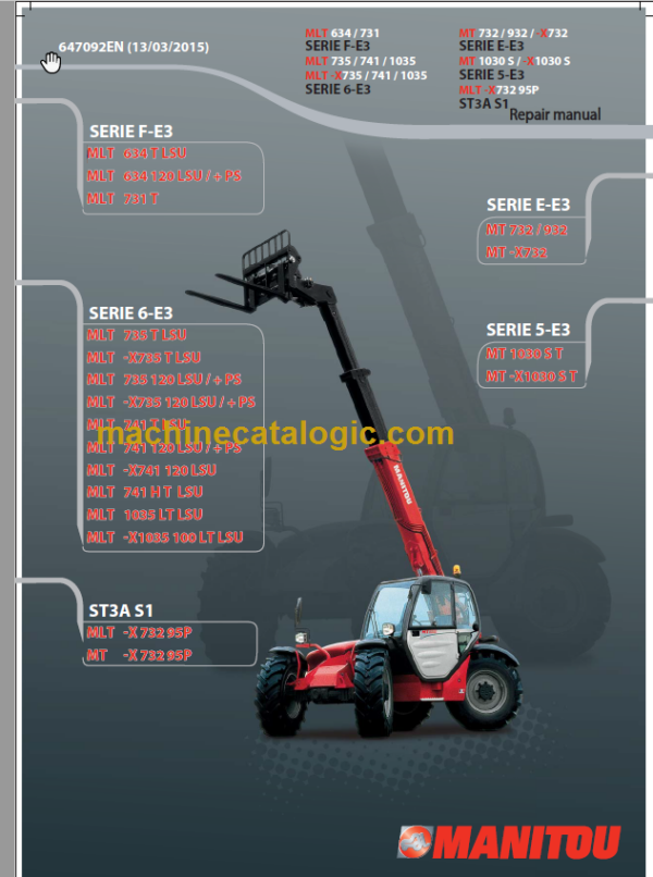 Manitou MLT-X732 Repair manual