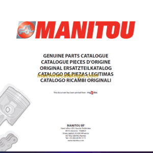 Manitou MLT 1035 L S6 E3 Parts Catalogue