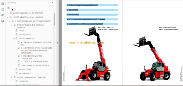 MHT 1490 129M ST4 S1 OPERATOR'S MANUAL