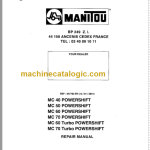 MANITOU MC 60 POWERSHIFT REPAIR MANUAL