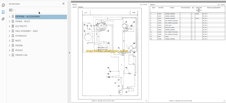 MANITOU MC 40 C Parts Catalogue