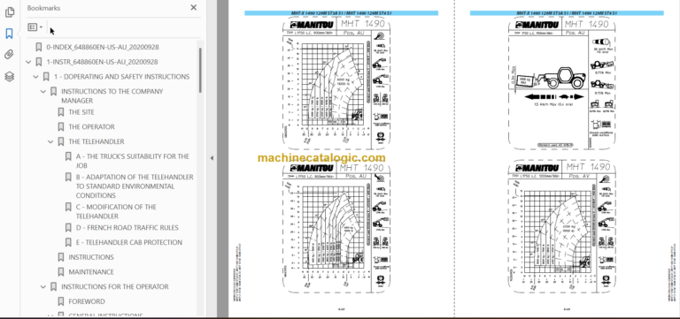 MHT 1490 129M ST4 S1 OPERATOR'S MANUAL