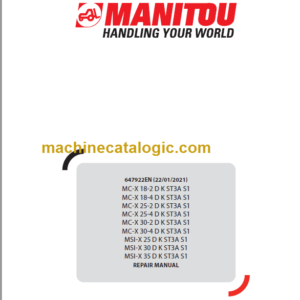 MANITOU MC-X 25-2 D K ST3A S1 REPAIR MANUAL