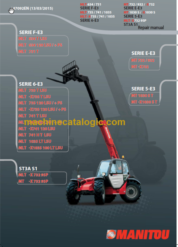 Manitou MLT-X735 SERIE 6-E3 Repair manual