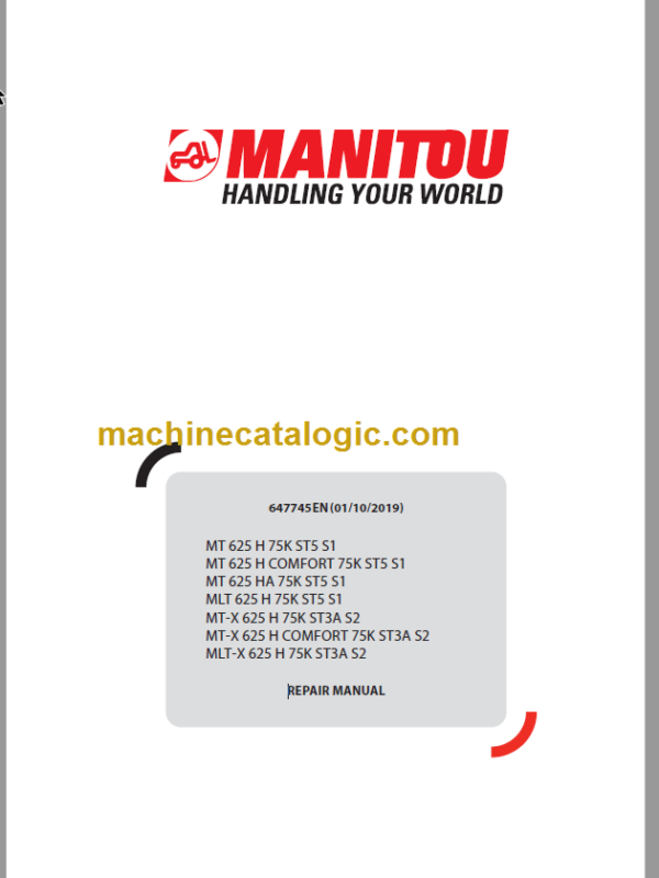 Manitou MLT 625 ST5 Repair Manual