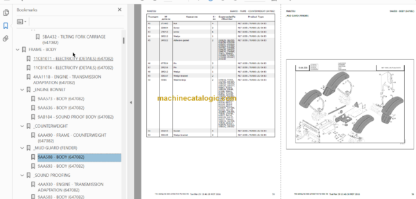 Manitou MLT 1035 L TURBO LSU S6 E3 Parts Catalogue