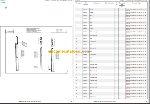 MANITOU ME 318 48V S1 PARTS CATALOGUE 2019