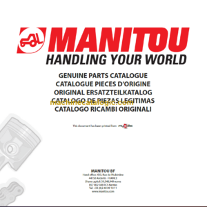 Manitou MHT-X 790 PARTS CATALOGUE