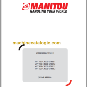 Manitou MVT 929 C 100D ST3B S1-S2 REPAIR MANUAL