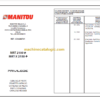 Manitou MRT 2150+ PARTS MANUALS