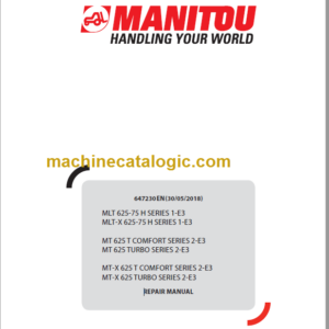 Manitou MLT-X 625 SERIES 1-E3 Repair Manual