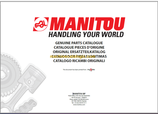 Manitou MLT 732 PARTS CATALOGUE