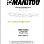MANITOU 7000 Series Parts Manual