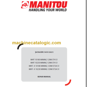 MHT- X 10230 MINING 129M ST3A S1 REPAIR MANUAL