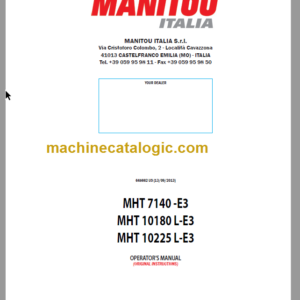 MHT 7140-E3 OPERATOR’S MANUAL