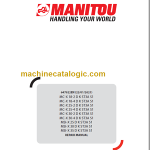 MANITOU MC-X 25-4 D K ST3A S1 REPAIR MANUAL