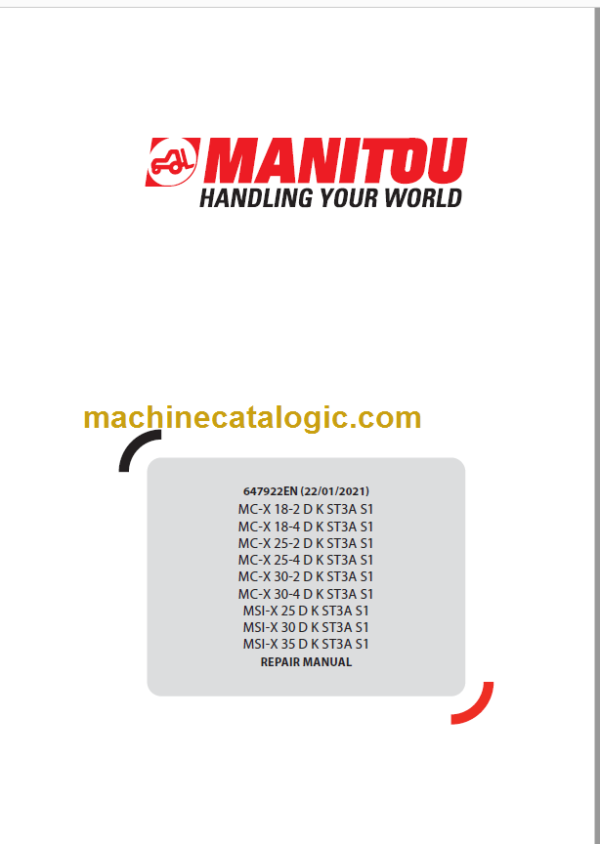 MANITOU MC-X 25-4 D K ST3A S1 REPAIR MANUAL