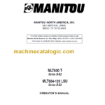 Manitou MLT630 T SB-E2 Operators Manual