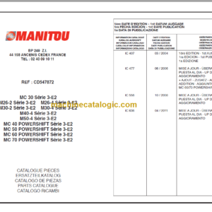 MANITOU M50-4 S3-E2 PARTS CATALOGUE