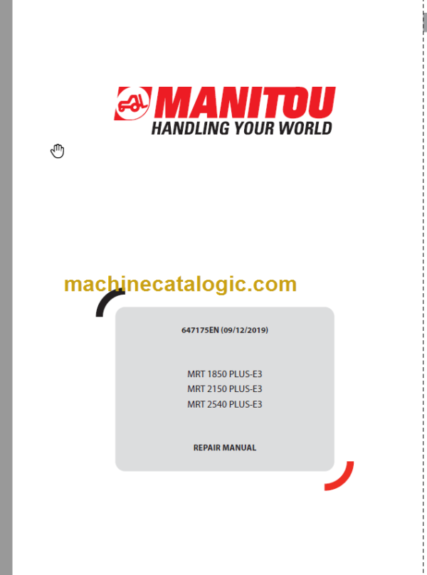 Manitou MRT 2150 PLUS-E3 REPAIR MANUAL