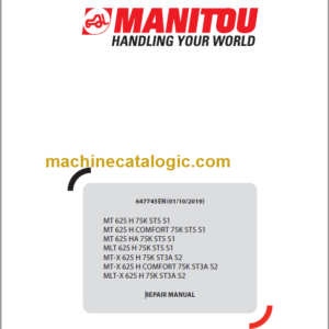 Manitou MLT-X 625 H 75K ST3A Repair Manual