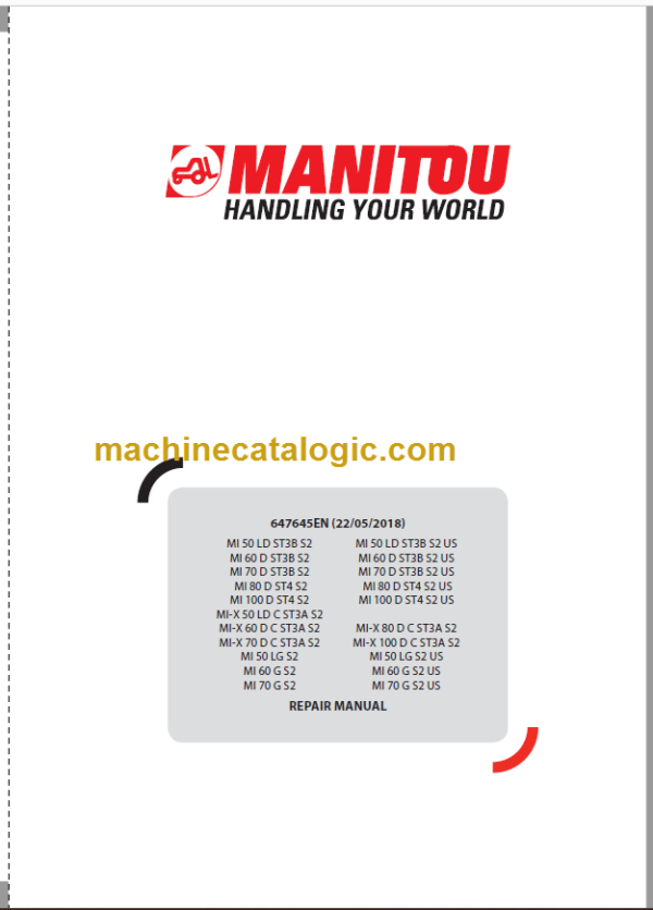 MANITOU MI 50 LD ST3B S2 REPAIR MANUAL