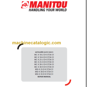 MANITOU MC-X 30-2 D K ST3A S1 REPAIR MANUAL