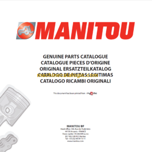 MANITOU ME 318 48V S1 PARTS CATALOGUE 2017