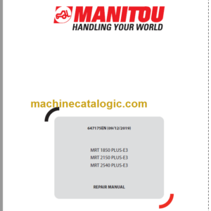 Manitou MRT 2540 PLUS-E3 REPAIR MANUAL