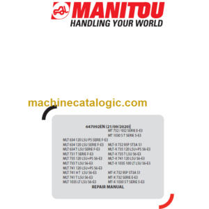 Manitou MLT 634 120 LSU PS SERIE F-E3 Repair Manual