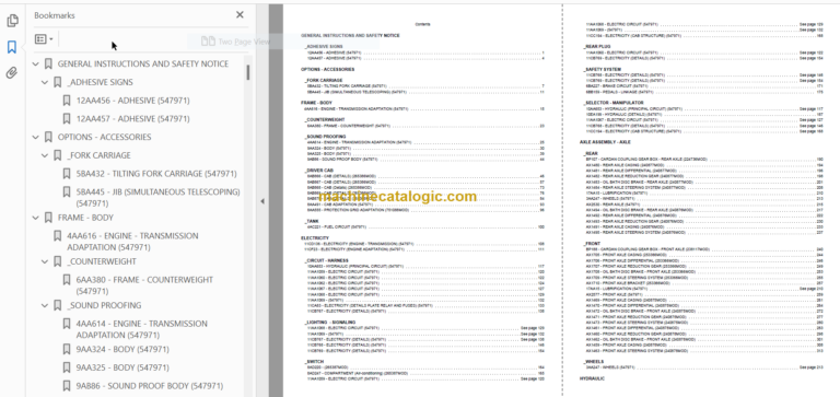 Manitou MLT 1035 L TURBO LSU S3 E2 PARTS CATALOGUE