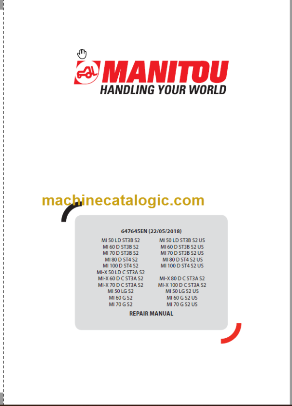 MANITOU MI 50 LD ST3B S2 US REPAIR MANUAL