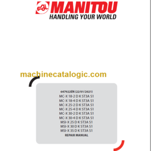 MANITOU MC-X 30-4 D K ST3A S1 REPAIR MANUAL