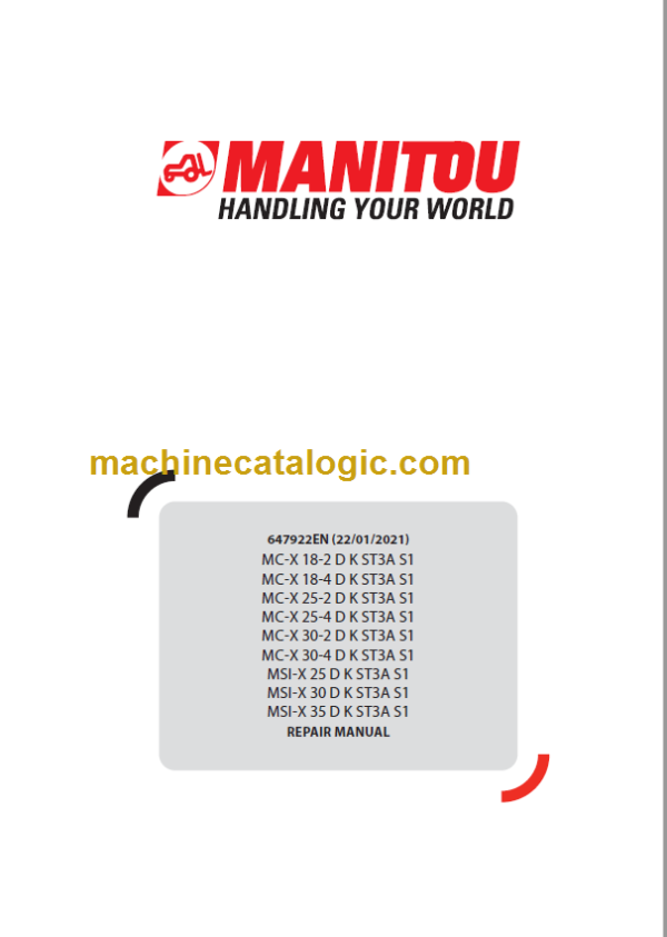 MANITOU MC-X 30-4 D K ST3A S1 REPAIR MANUAL