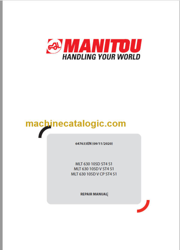 Manitou MLT 630 105D ST4 S1 Repair Manual